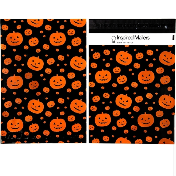 25 ct 10x13" Jack-o-lantern POLY MAILERS - Picture 7 of 12